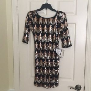 Scallop Sequin Dress